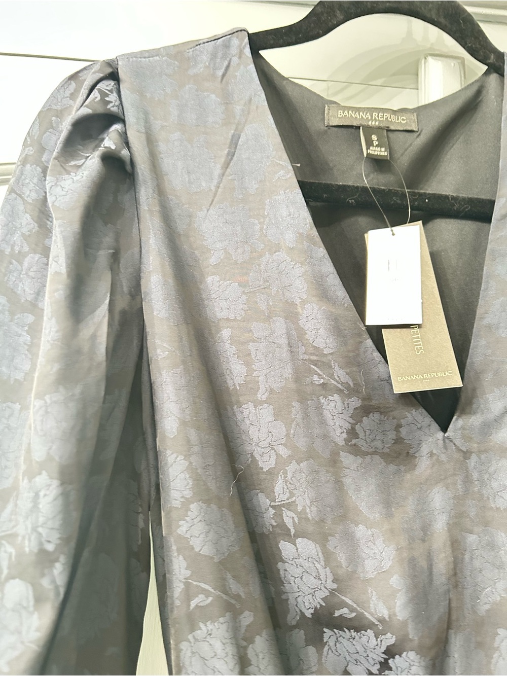 NWT Banana Republic Floral Jacquard Long Sleeve Dress